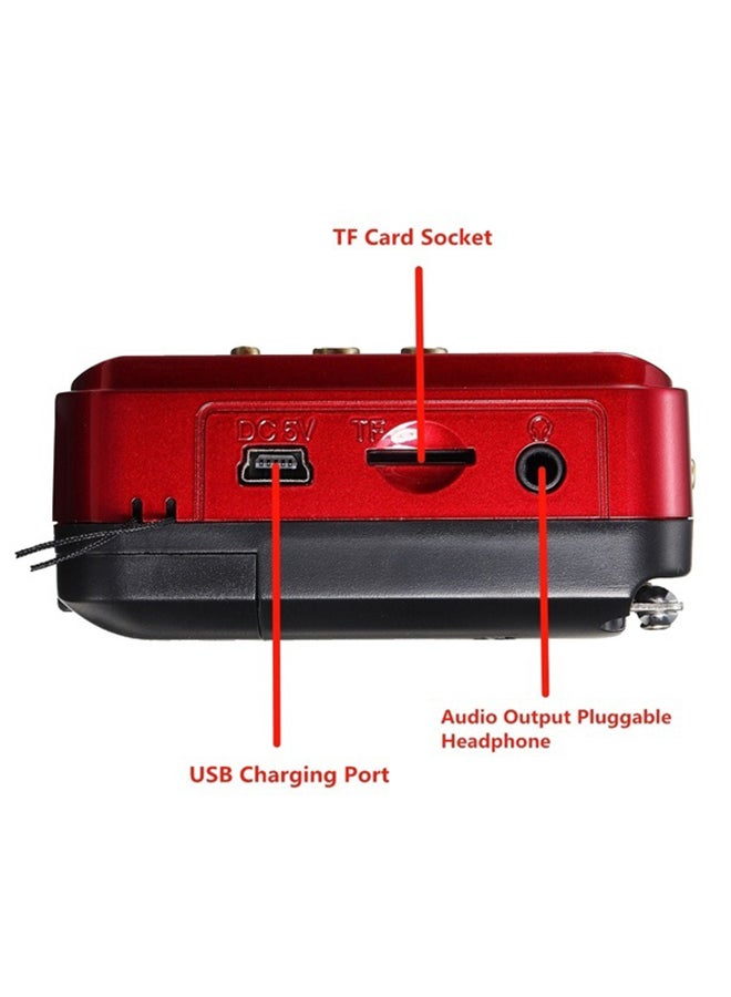 مكبر صوت K11 FM رقمي صغير ومحمول باليد وقابل للشحن ومزود براديو FM ومنفذ USB وTF ومشغل MP3 - Image 3