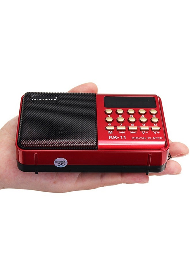 مكبر صوت K11 FM رقمي صغير ومحمول باليد وقابل للشحن ومزود براديو FM ومنفذ USB وTF ومشغل MP3 - Image 5