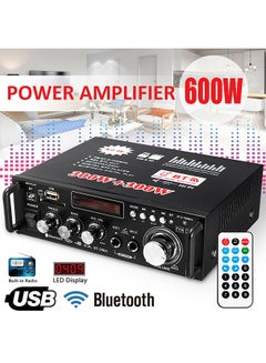 ماركة غير محددة مكبر صوت 600 واط بدقة عالية مع شاشة LCD مدمجة وراديو ستيريو بلوتوث FM 2CH AMP ومشغل MP3 USB SD للسيارة  والمنزل  - Image 2