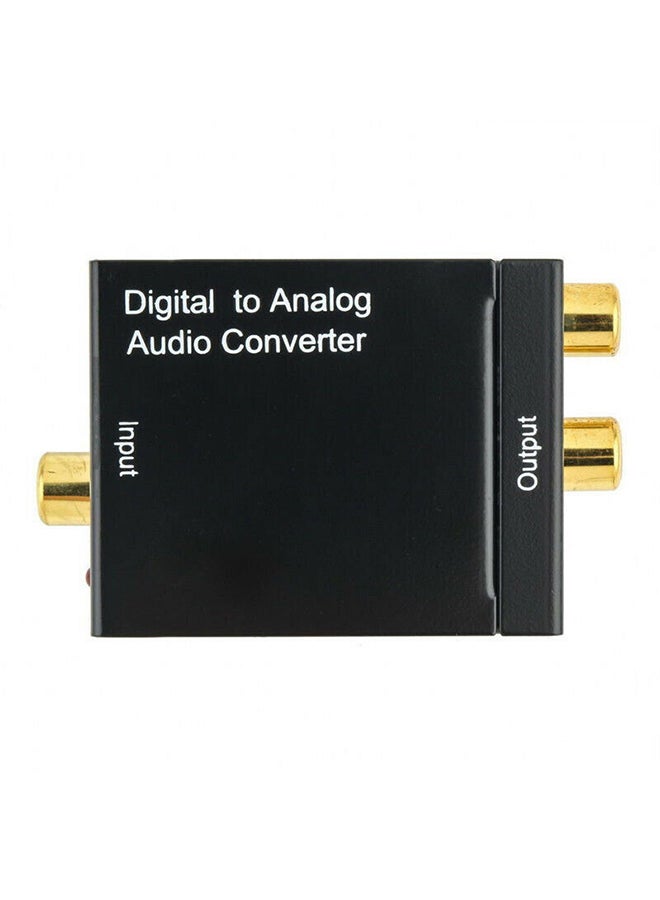 Generic - Digital Optical Coax to Analog RCA Audio Converter Adapter with Fiber Cable - Image 1