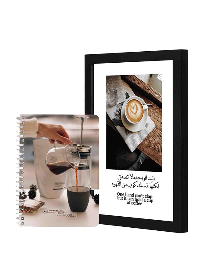 LOWHA bundle A5 notebook And Wall Art   One hand can't climb multicolour 33x22cm 