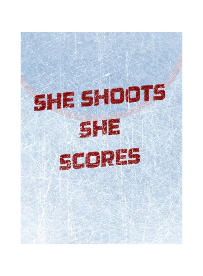 Women's Hockey Notebook - She Shoots She Scores - Blank Lined Notebook hardcover english - 2020 
