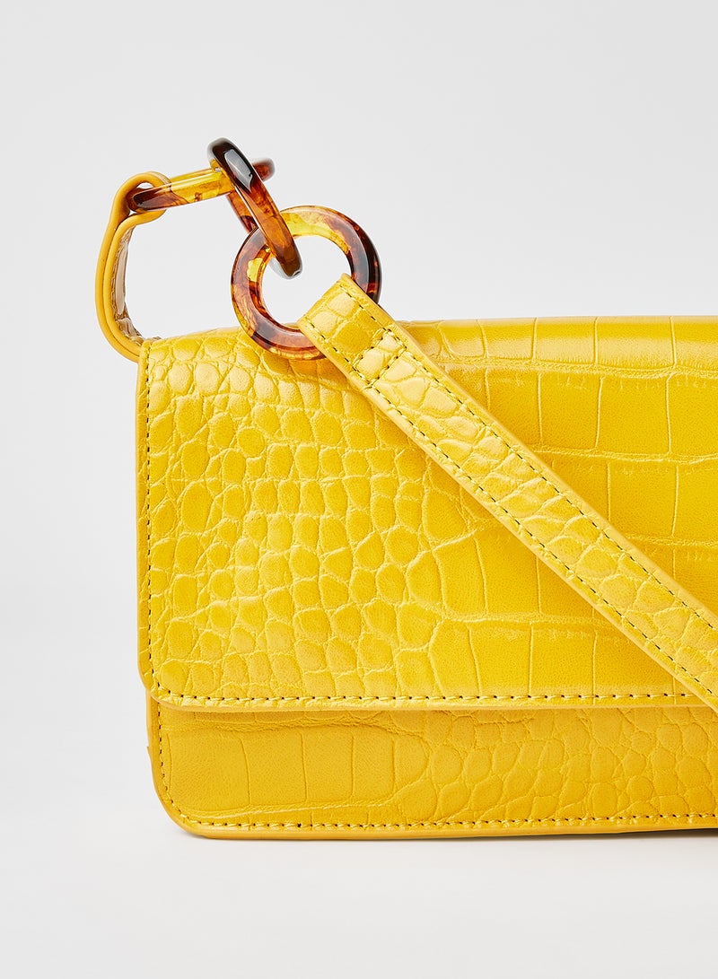 FOREVER 21 - Faux Leather Crossbody Bag Yellow - Image 1