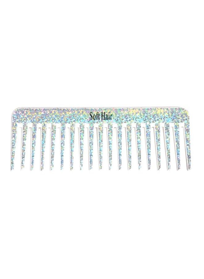 Soft Hair Wide Teeth Hair Comb Silver 30cm 