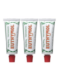 Euthymol Pack Of 3 Original Toothpaste Multicolour 3x75ml  - Image 1