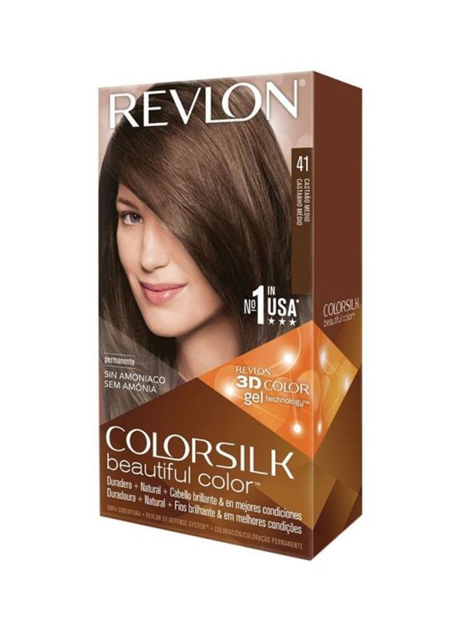 صبغة تلوين الشعر الدائمة كلر سيلك بيوتيفل 41 بني وسط 59جرام