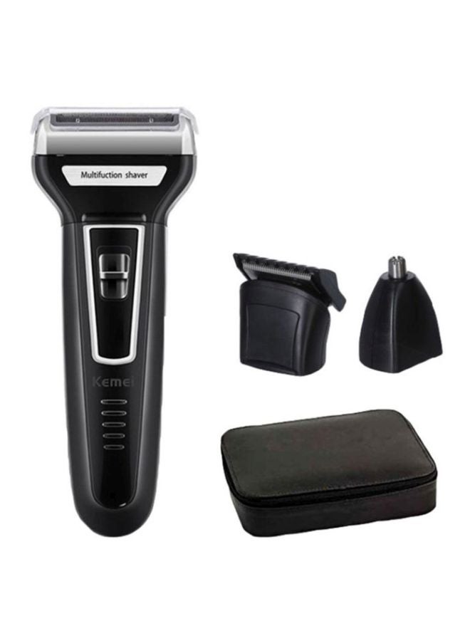 Kemei 3-In-1 Rechargeable Electric Trimmer Black/Silver 16x6x3cm - Image 1