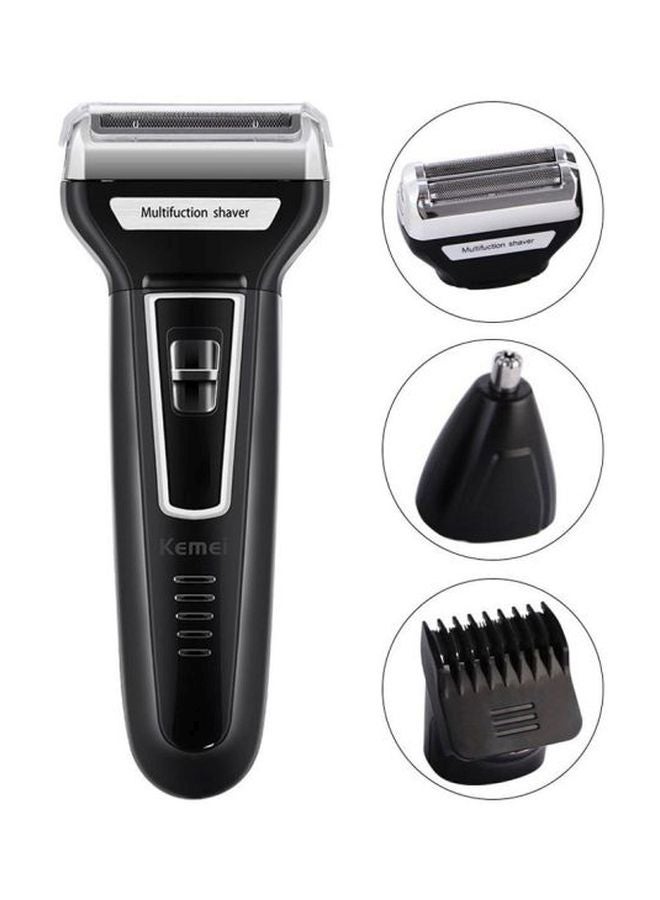 Kemei 3-In-1 Rechargeable Electric Trimmer Black/Silver 16x6x3cm - Image 2