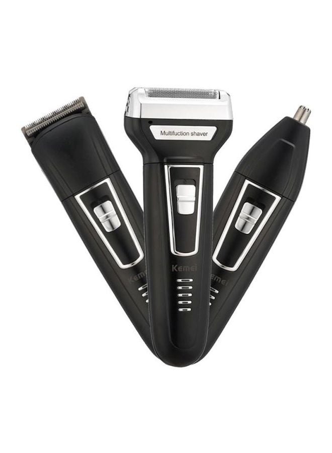 Kemei 3-In-1 Rechargeable Electric Trimmer Black/Silver 16x6x3cm - Image 3