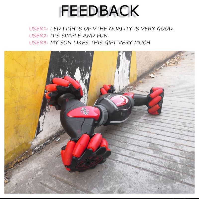 2.4G Twisting Off-Road Vehicle Music Dancing Two Side Driving Gesture Sensing RC Stunt 37.5cm - Image 3