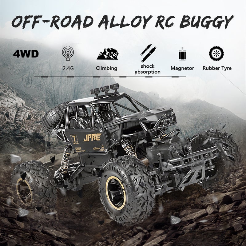 1/16 Scale 2.4GHz 4WD 15km/h RTR High Speed Climbling Off-Road Buggy Alloy RC Car 32cm - Image 2