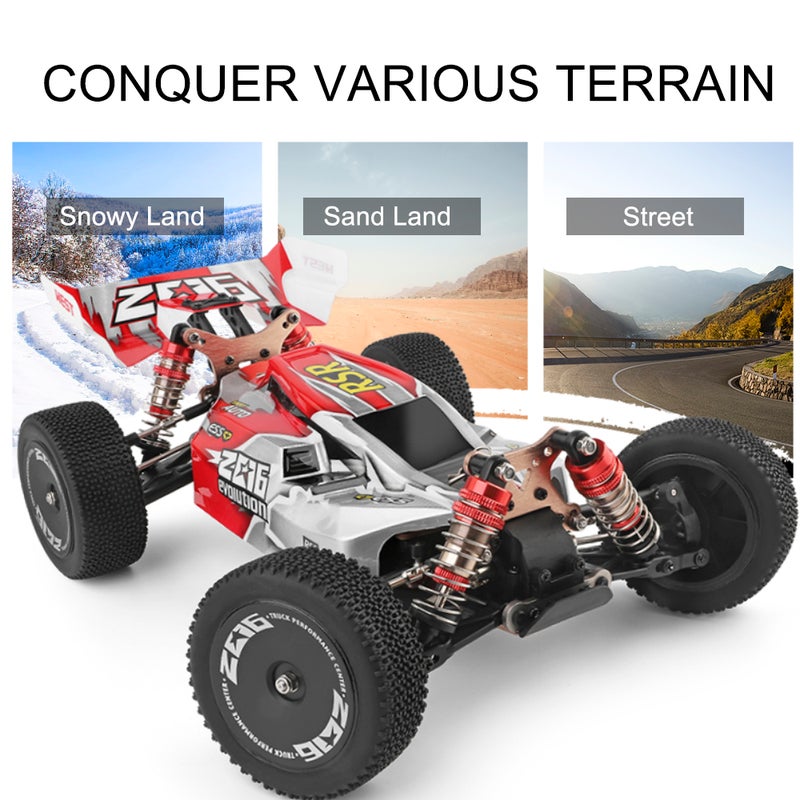WLtoys XKS 144001 60km/h 1/14 Scale 2.4GHz 4WD RTR High Speed Off-Road Drift RC Buggy Car 41.5cm  - Image 3