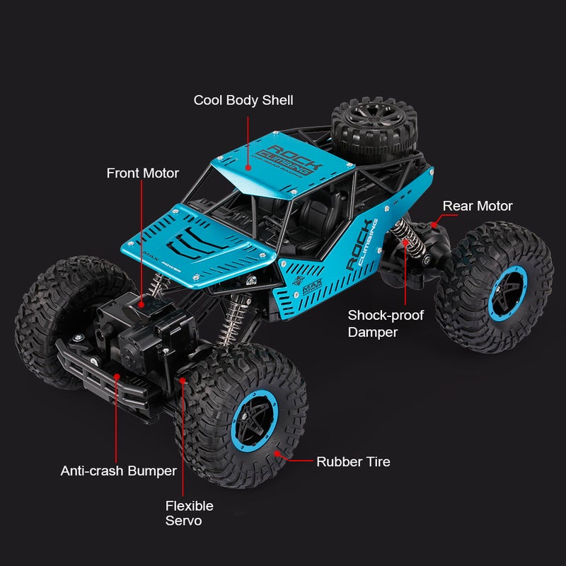 CX1809 1/16 Scale 4WD Dual Motor Off-Road Climbing RC Rock Crawler 30cm  - Image 2