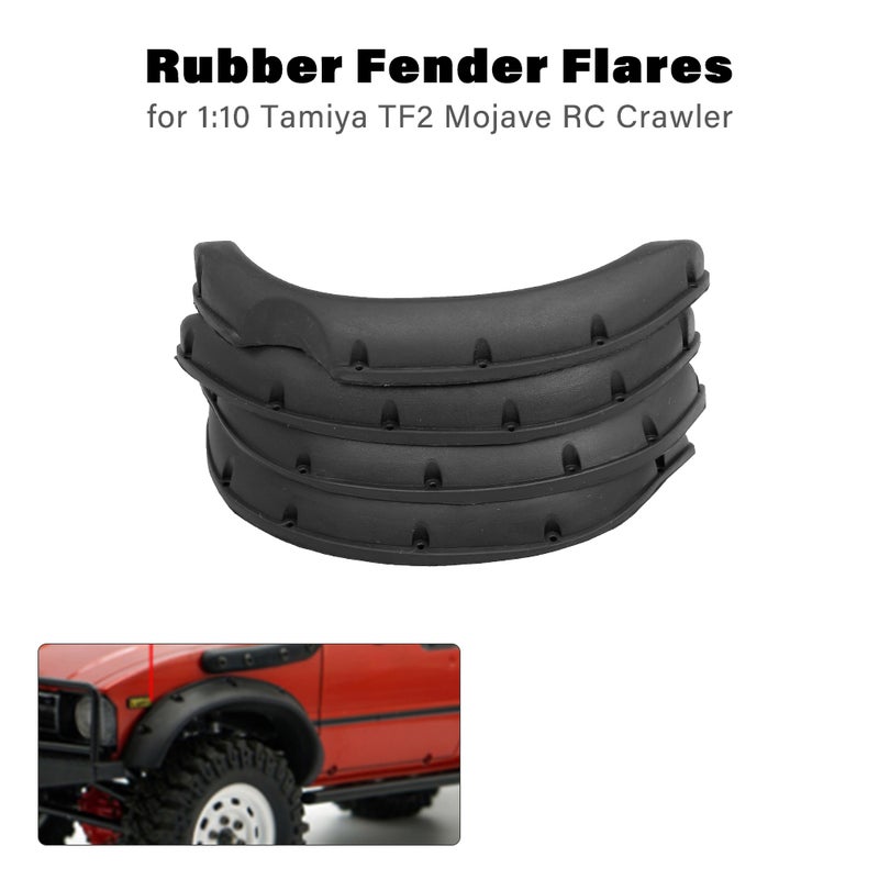 Rubber Fender Flares For 1:10 Scale Tamiya RC4WD TF2 Mojave RC Crawler Car Body Parts 15cm  - Image 1