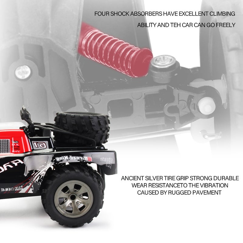 KY-1885A 2.4GHz 1/18 2WD Off-Road King Short Big Wheel RC Truck 23.5cm  - Image 2