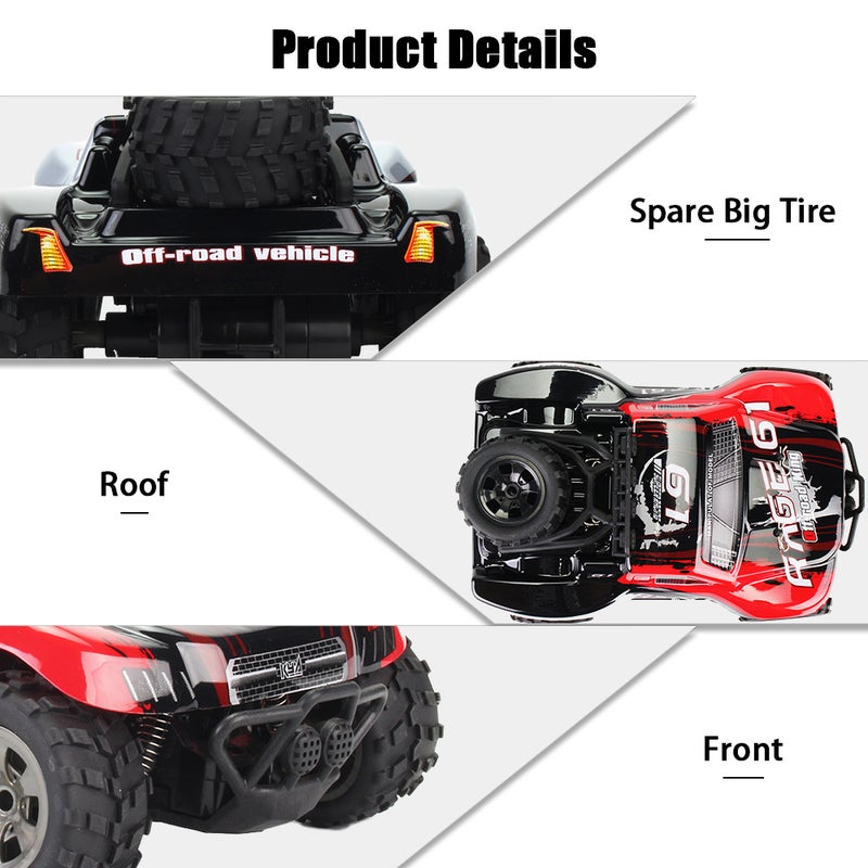 KY-1885A 2.4GHz 1/18 2WD Off-Road King Short Big Wheel RC Truck 23.5cm  - Image 3