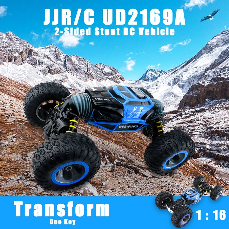 JJRC UD2169A 2.4G 1:16 Scale 4WD Double Sided Off-Road Stunt RC Car 41cm  - Image 1