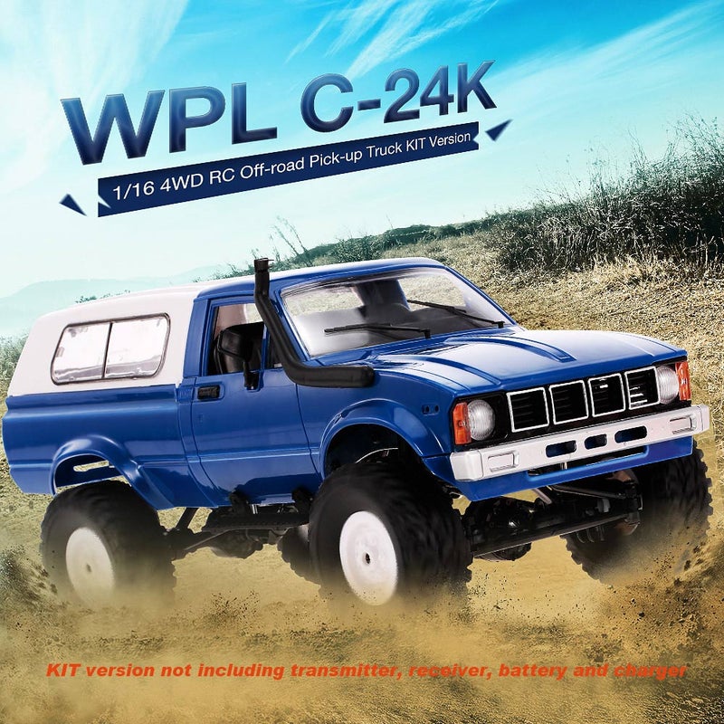 WPL C-24K 1/16 Scale 4WD Off-Road Truck DIY Toy With Motor Servo Kit 32.8cm  - Image 1