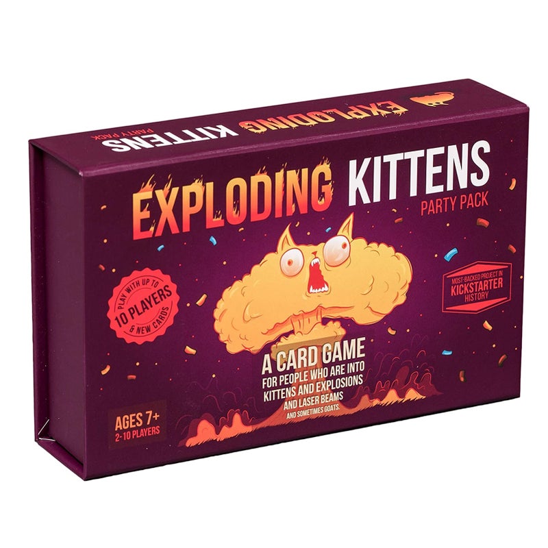Exploding Kittens Party Pack Strategic Board Game 15.5cm  - Image 1