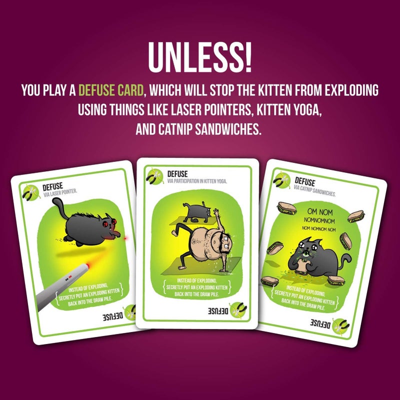 Exploding Kittens Party Pack Strategic Board Game 15.5cm  - Image 3