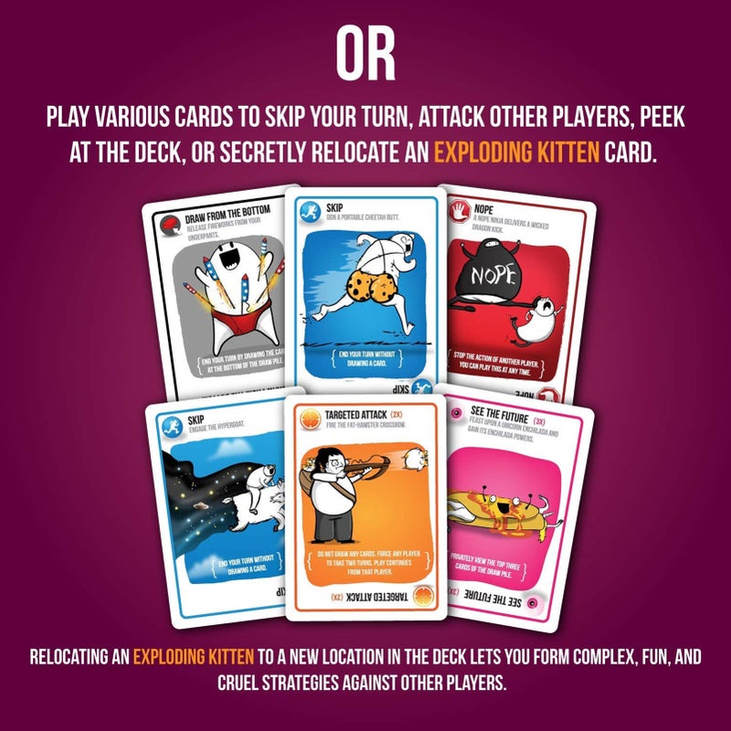 Exploding Kittens Party Pack Strategic Board Game 15.5cm  - Image 4