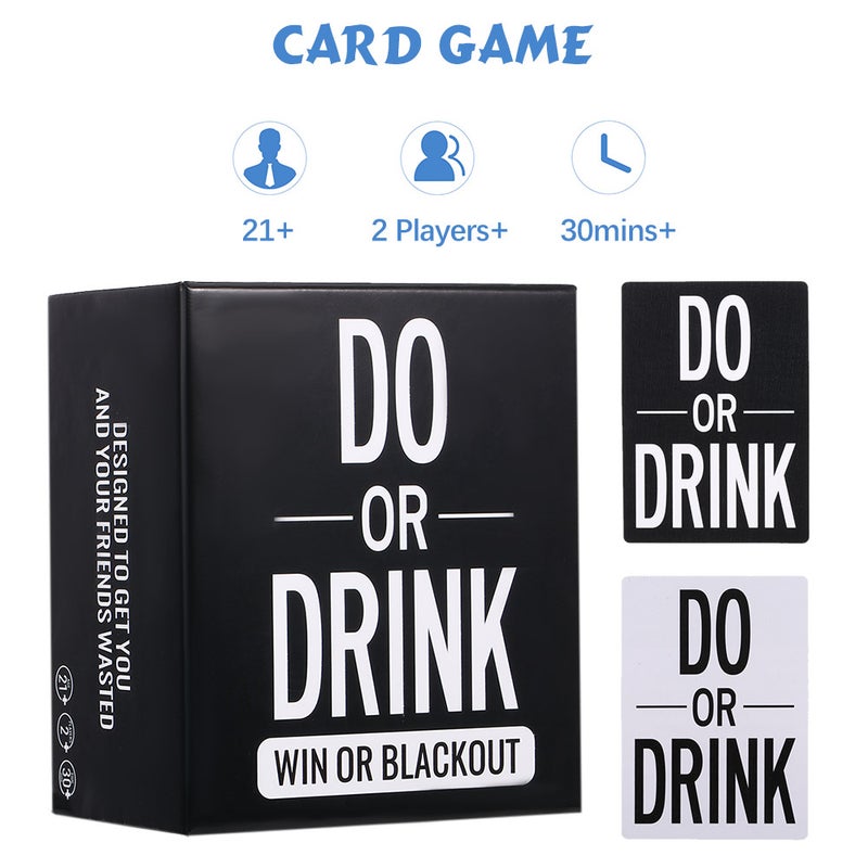 Do or Drink Win or Blackout Adult Party Card Game 12.4cm - Image 1