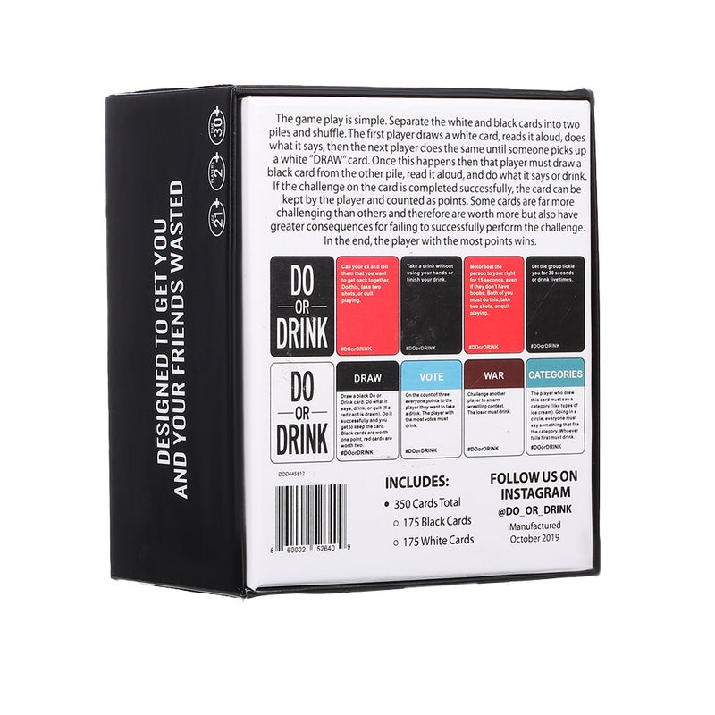 Do or Drink Win or Blackout Adult Party Card Game 12.4cm - Image 3