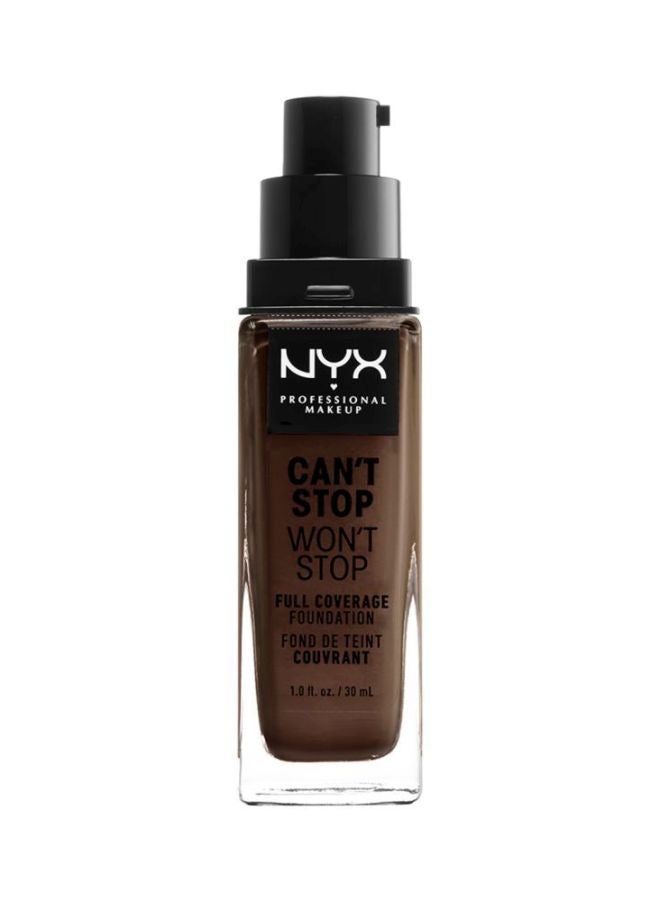 NYX PROFESSIONAL MAKEUP Can't Stop Won't Stop Full Coverage Foundation Warm Walnut  - Image 2