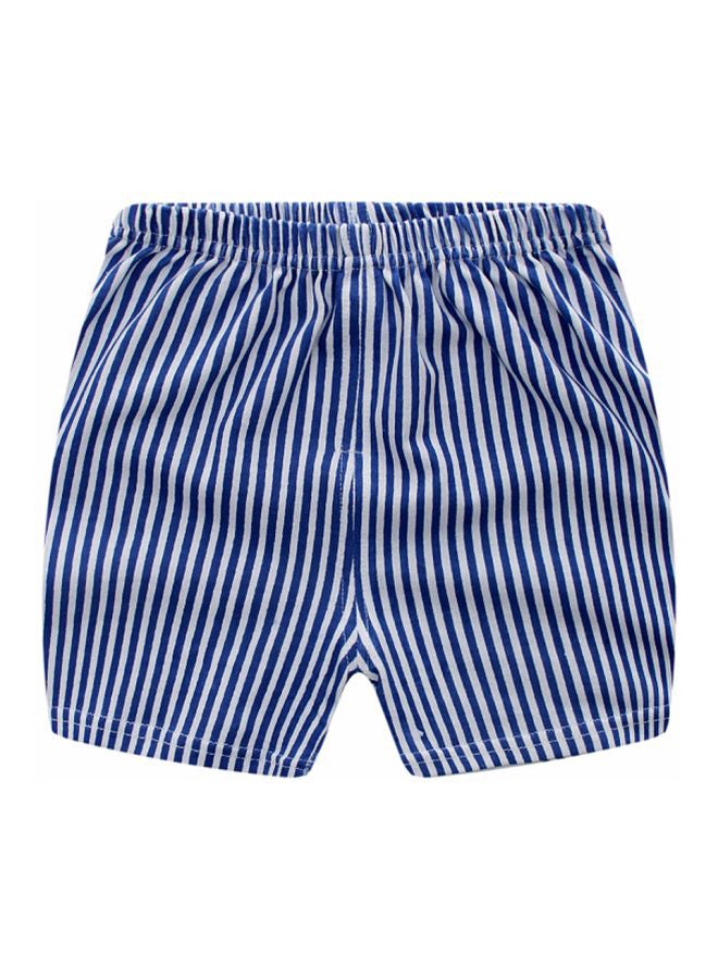 2 Pack Printed T-Shirt And Shorts Blue/White - Image 2
