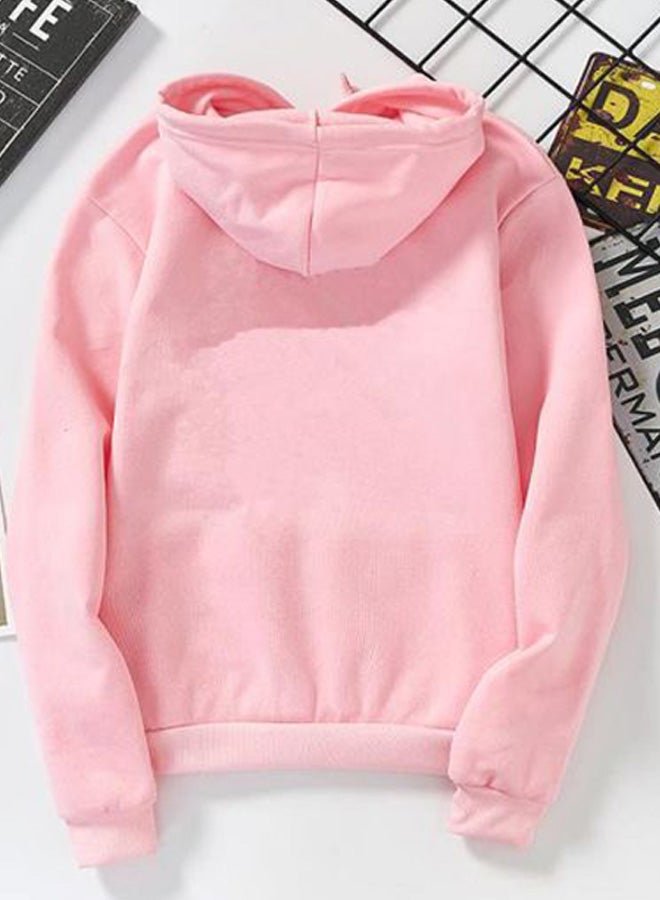 Printed Hoodie Pink/Black - Image 2