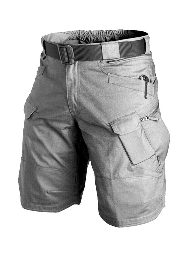 بنطال سادة بجيوب رمادي - Image 1