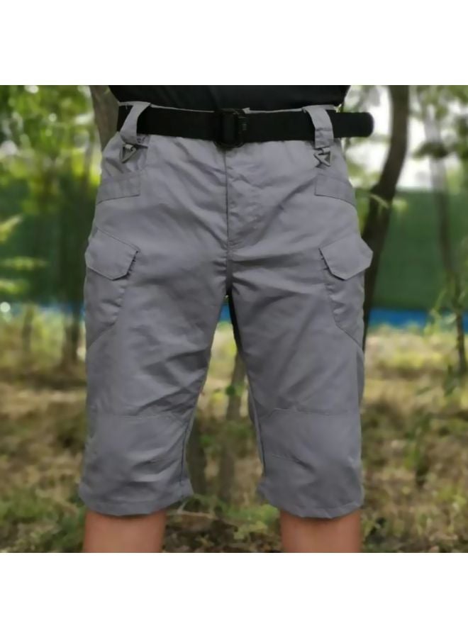 بنطال سادة بجيوب رمادي - Image 2