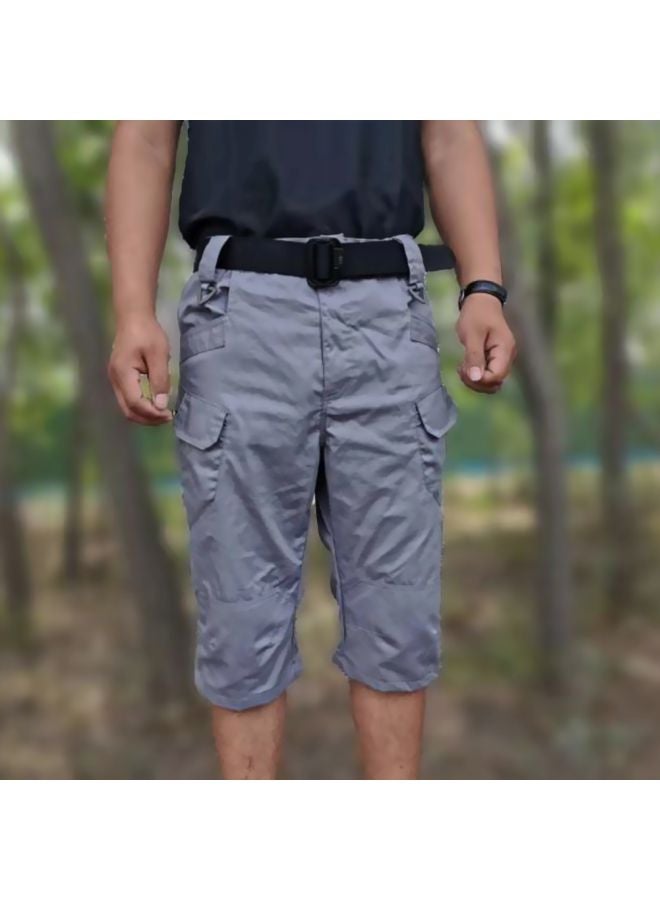 بنطال سادة بجيوب رمادي - Image 3