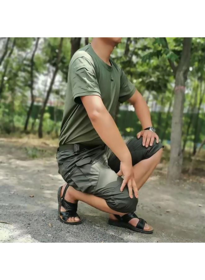 بنطال سادة بتفاصيل جيوب أخضر - Image 4