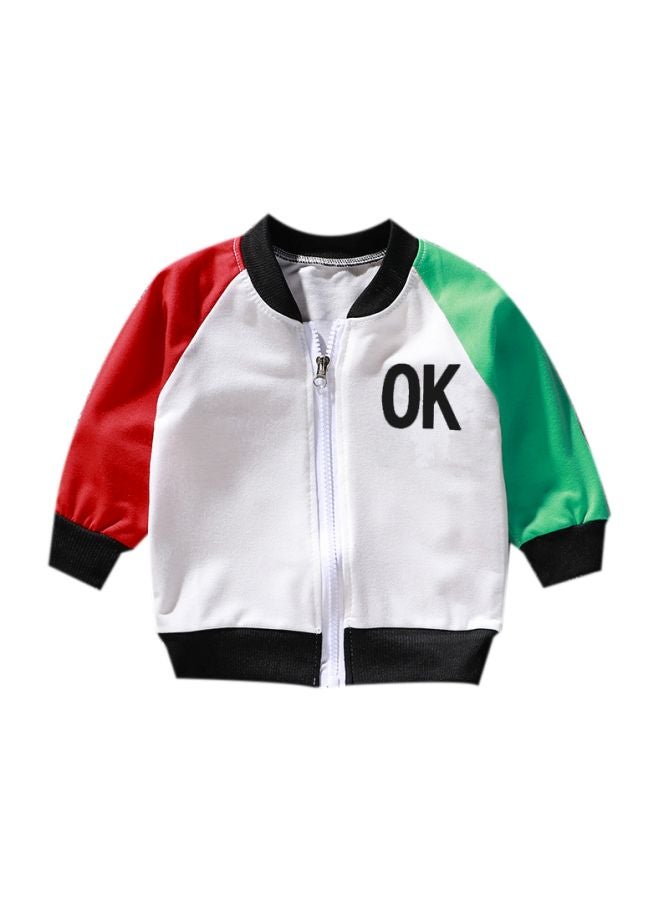 Colourblock Jacket White/Black/Green - v1604496444/N41398409V_1