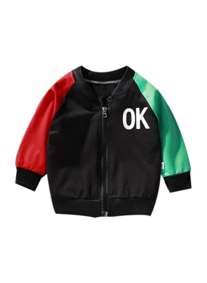 Generic Ok Printed Jacket Black/Red/Green  - Image 1