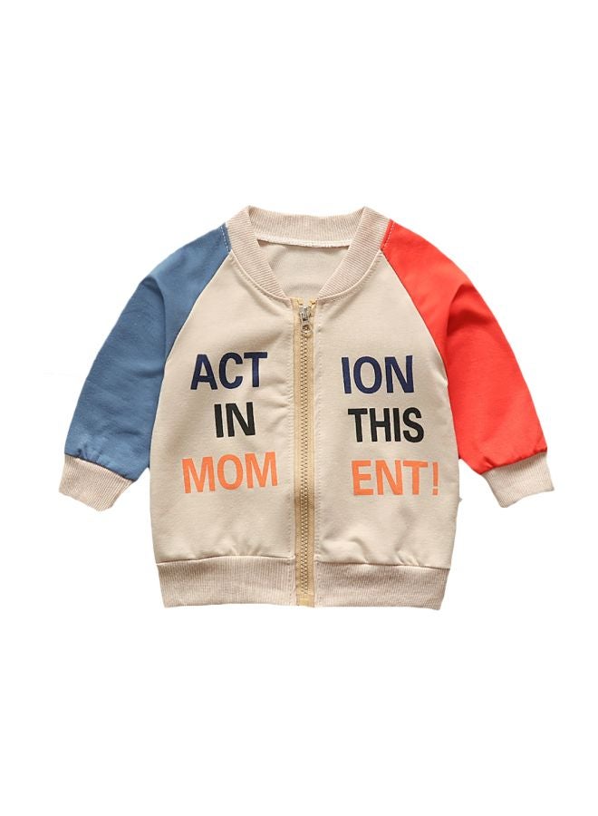Generic Action In This Moment Printed Jacket Beige/Red/Blue  - Image 1