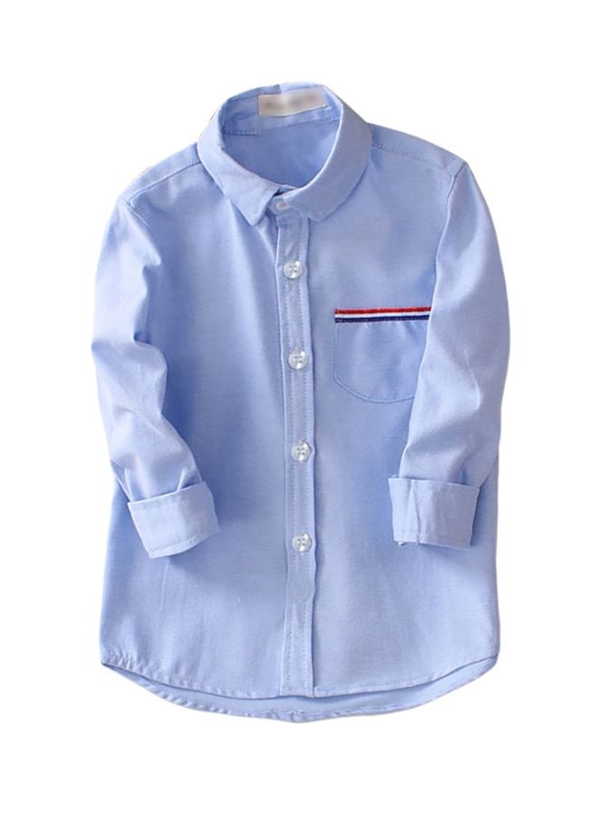 Pocket Detailed Shirt Blue/Red/White  - Image 1