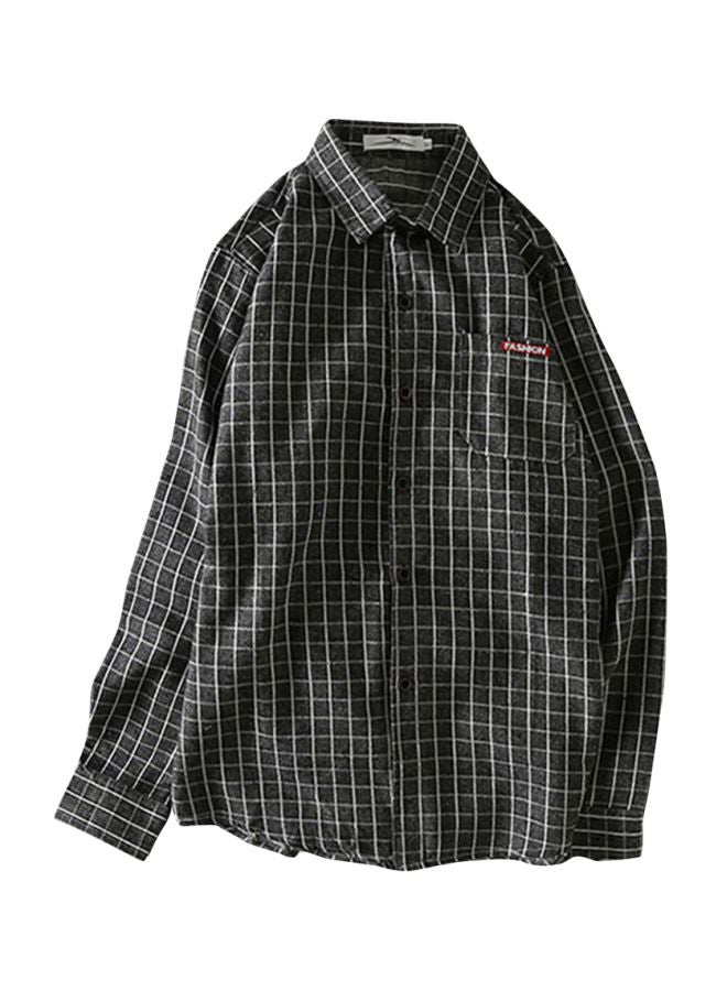 Check Pattern Shirt Black/Grey - Image 1