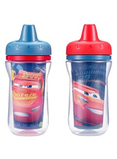 Disney Pixar Cars 3 Insulated Sippy Cup, Pack Of 2, 9 oz - Blue/Clear/Red