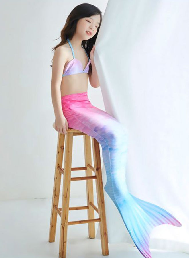Mermaid Bikini Top And Bottom Set Pink/Blue - Image 3