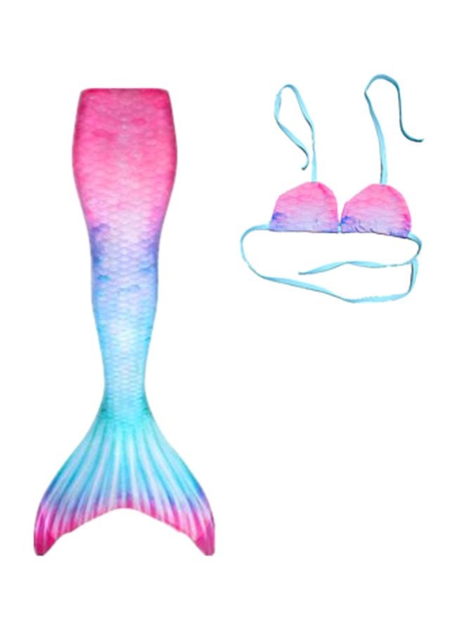 Mermaid Bikini Top And Bottom Set Pink/Blue - Image 1