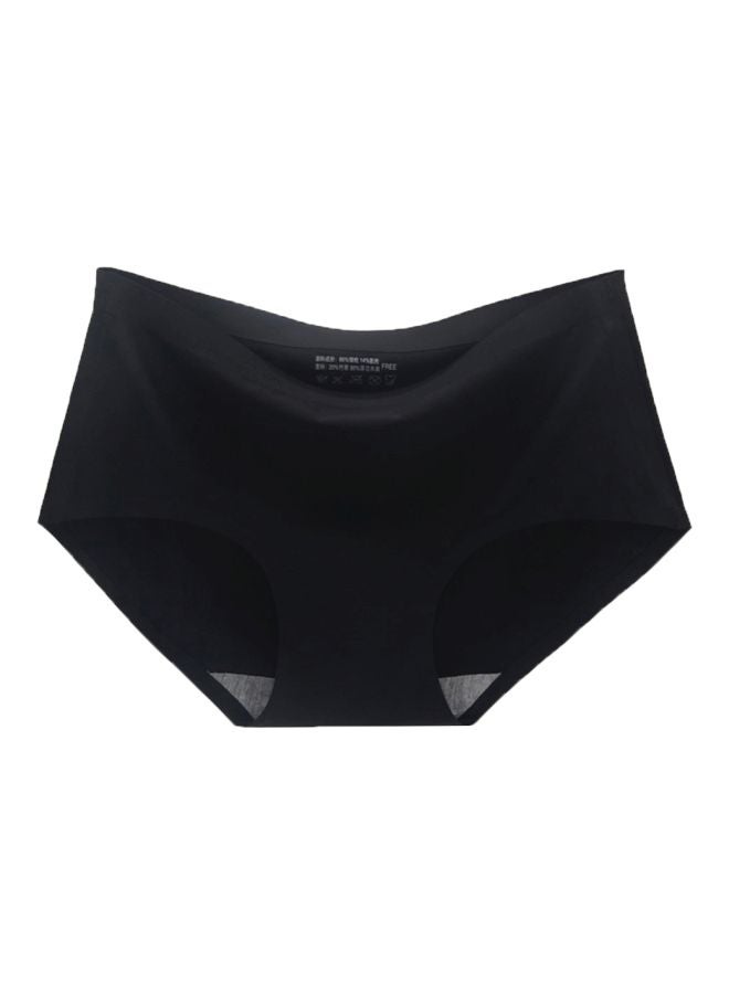 Solid Seamless Panties Black - Image 1