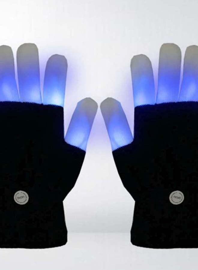 LED Luminous Gloves Black/White - Image 2