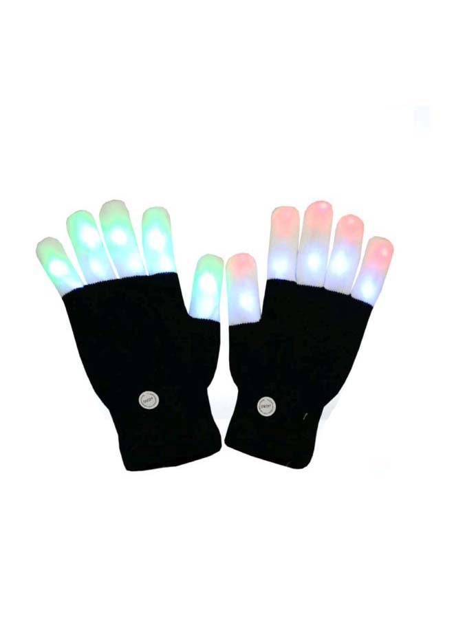 LED Luminous Gloves Black/White - Image 3