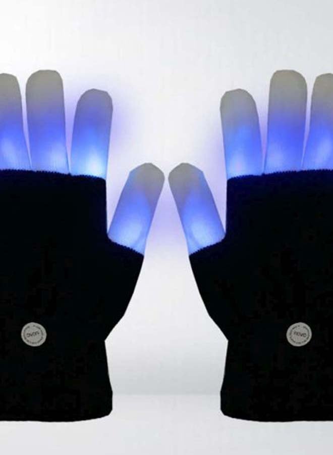 LED Luminous Gloves Black/White - Image 3