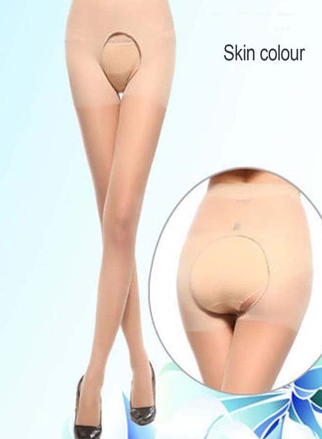 Pair Of Hollow Out Stockings Beige  - Image 2