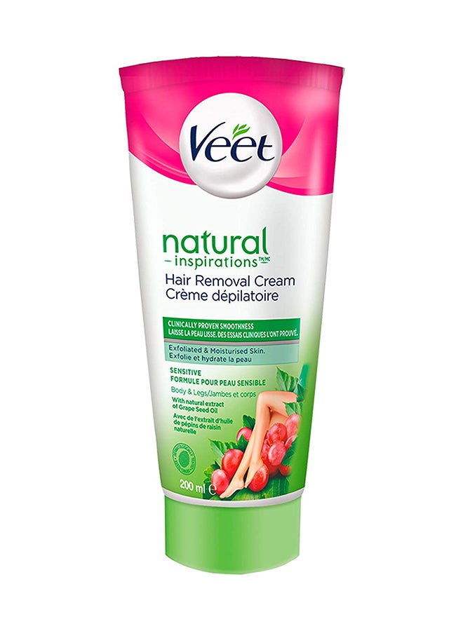 Veet Natural Inspirations, Hair Removal Gel/Cream, Legs & Body, Sensitive Formula, 200 ml… Gel Cream 200ml 