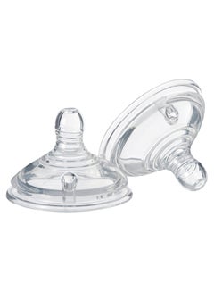 Closer To Nature Slow-Flow Teats, 0+ Months, Pack Of 2 - Clear