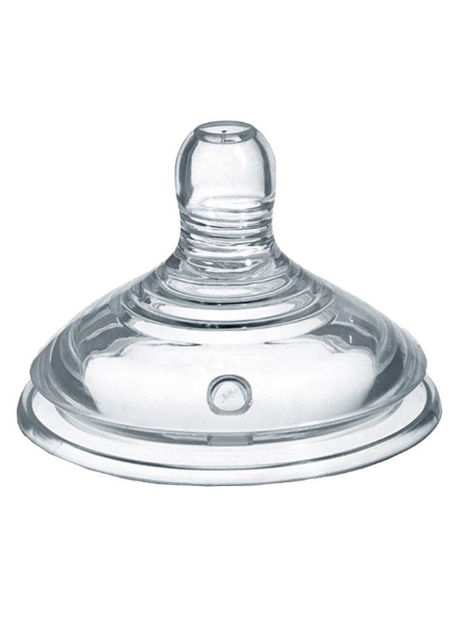 tommee tippee Closer To Nature Slow-Flow Teats, 0+ Months, Pack Of 2 - Clear  - Image 2